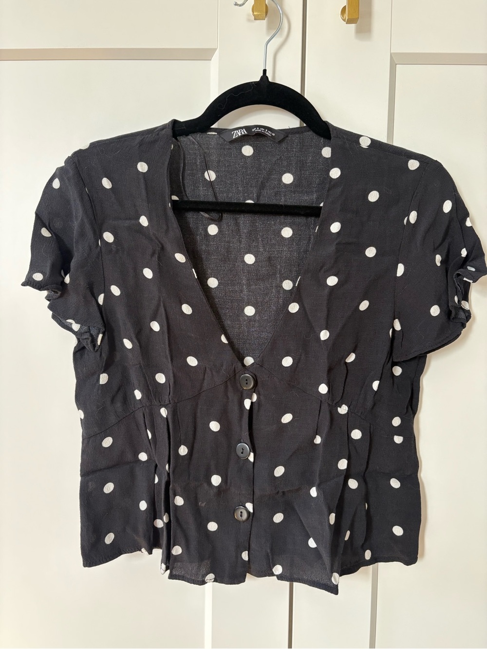 Zara Polka Dot Crop Top